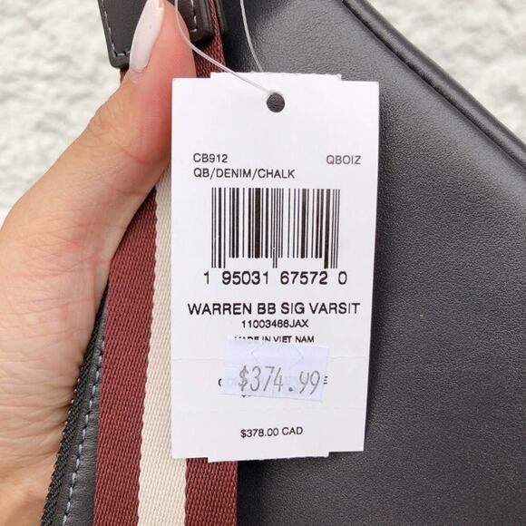 Coach CB912 Warren Belt Bag In Signature Canvas In QB/Denim/Chalk - Picture 4 of 5